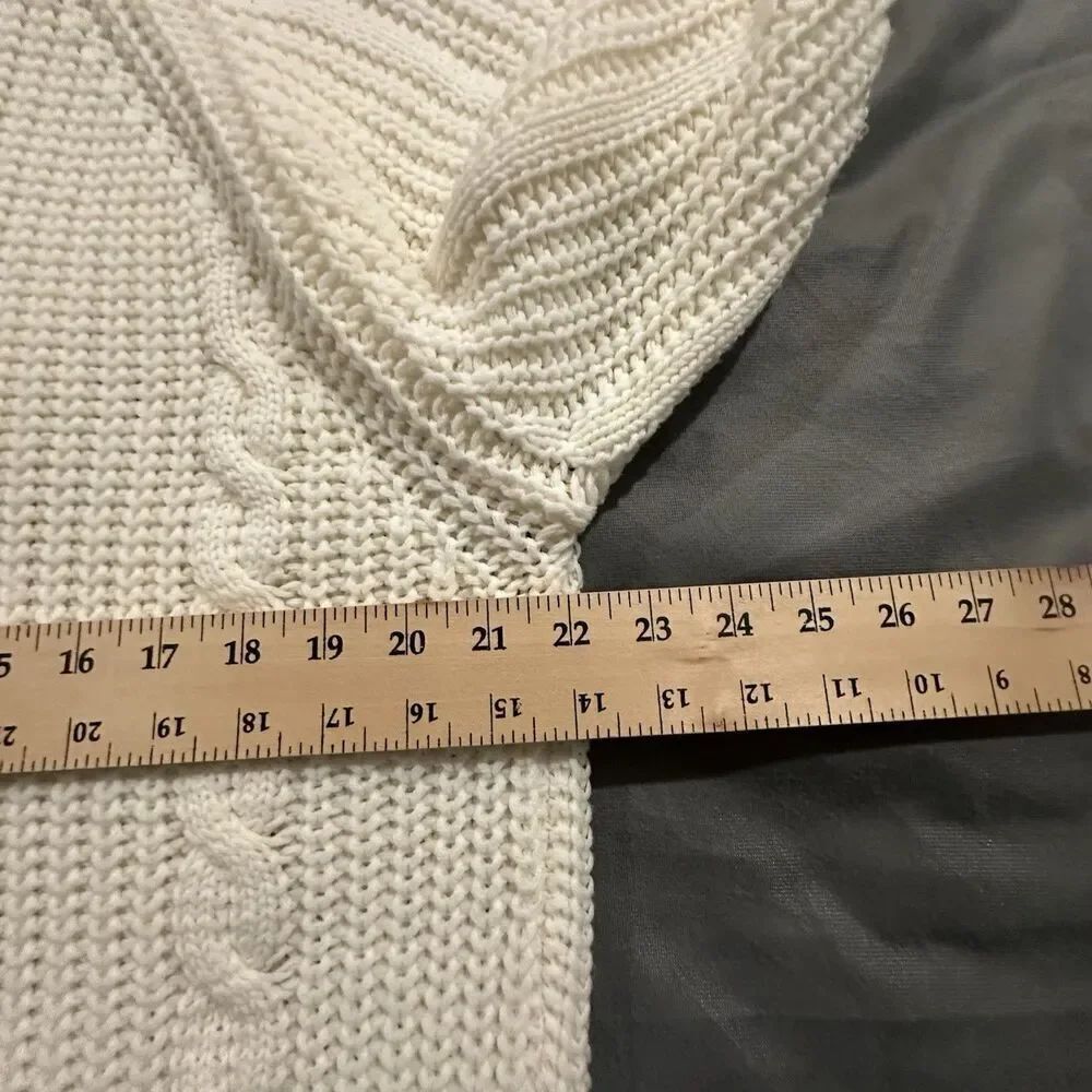 Vintage Shenanigans Chunky Cable Knit Sweater Womens Small 80s 90s See Through - Picture 2 of 7